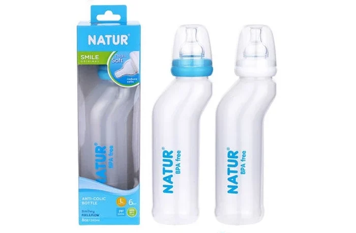 Natur ขวดนมเนเจอร์ คอโค้ง ขนาด 8 oz